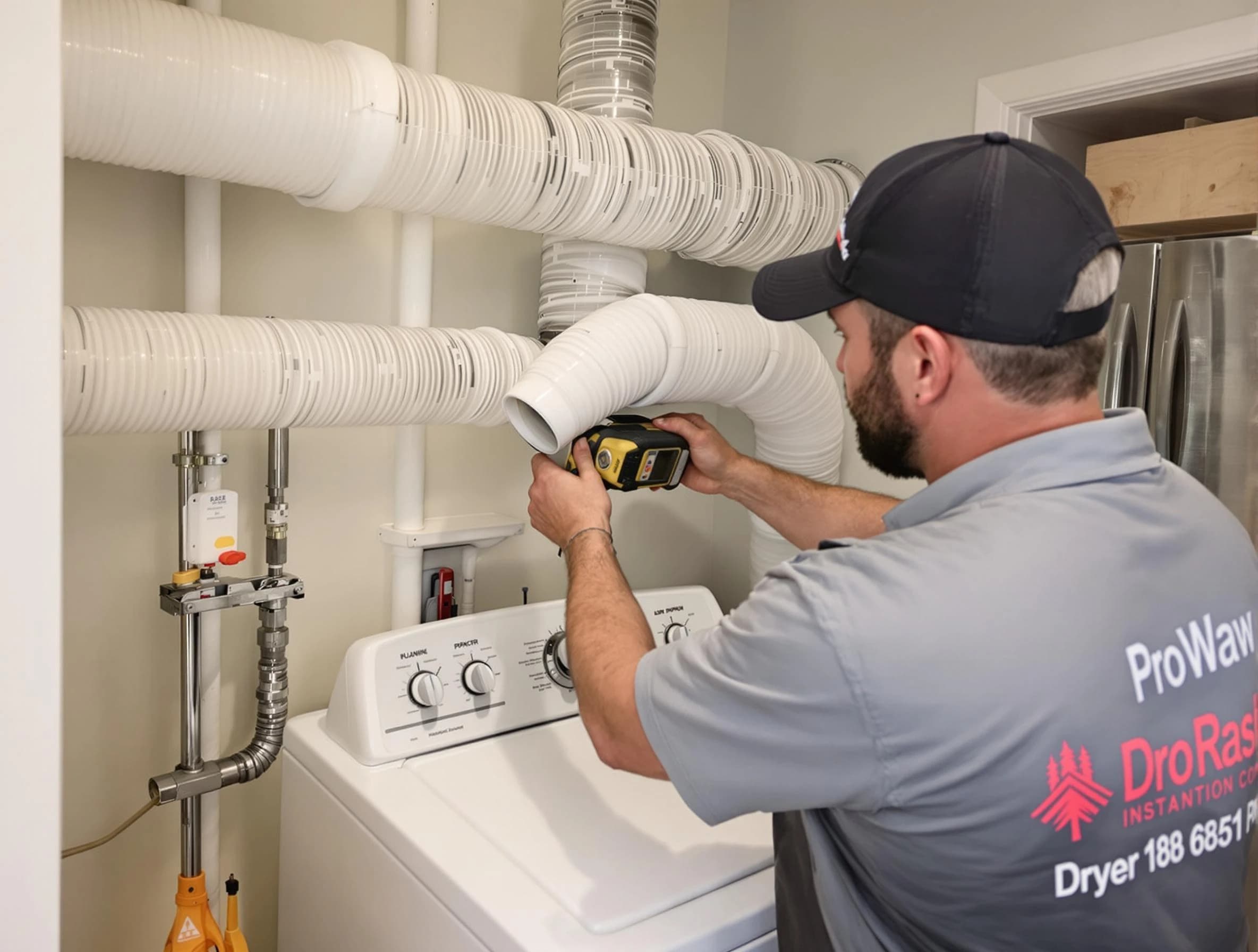 Professional dryer vent hose installation by Centerville Dryer Vent Cleaning in Centerville