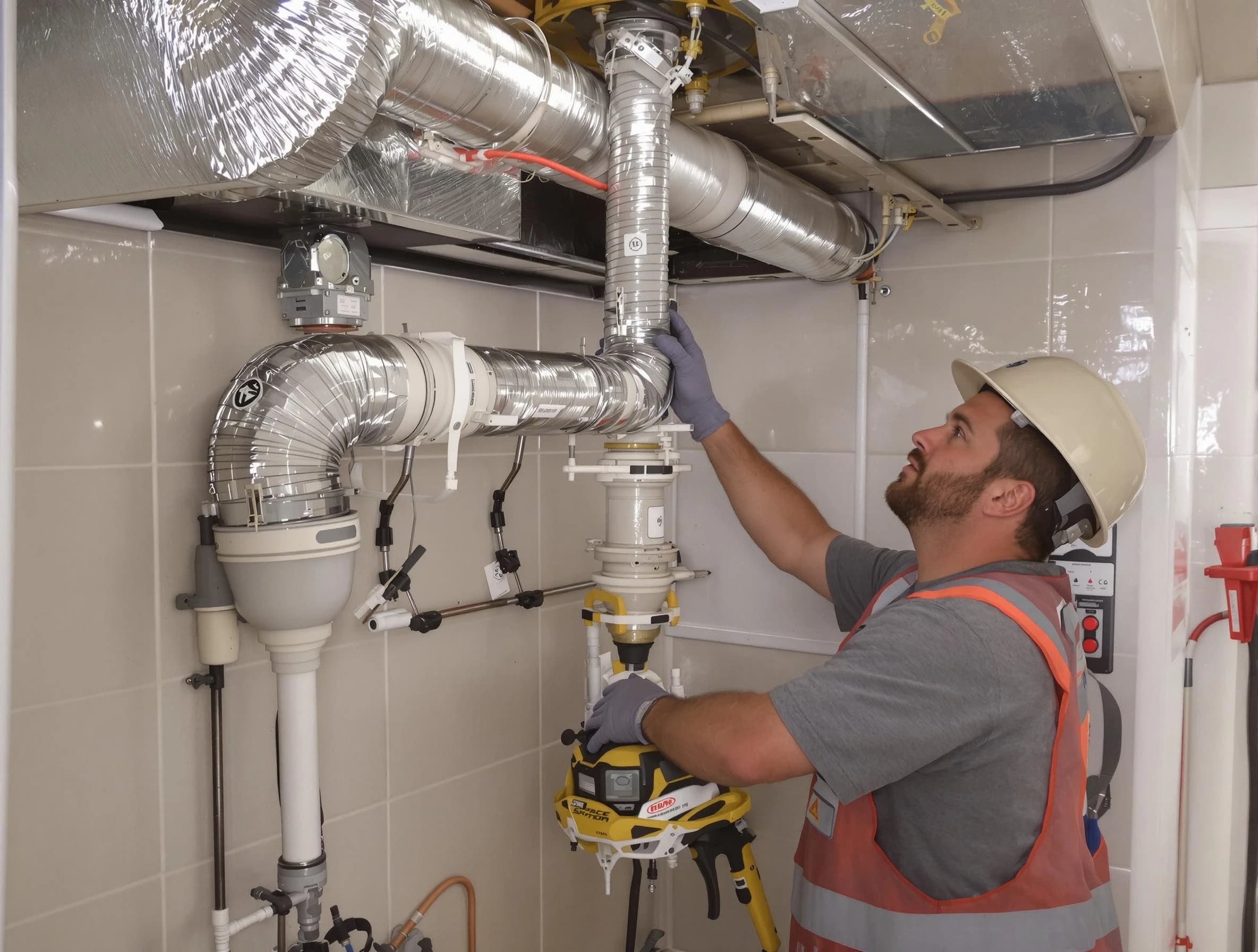 Centerville Dryer Vent Cleaning expert performing professional dryer vent repair and installation in Centerville